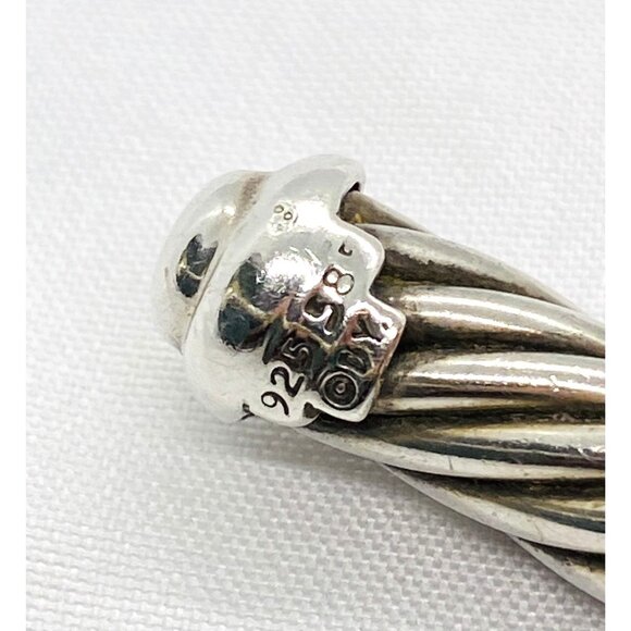 David Yurman Twisted Cable Cuff Bracelet 925 Silver & 14k Gold Amethyst - Picture 9 of 12